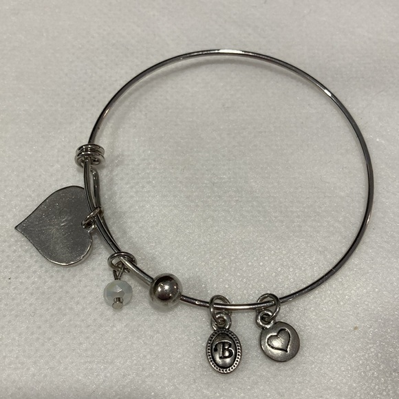 Bella Perlina Silvertone Adjustable Stretch Bangle Bracelets - Set of 2 - Picture 4 of 6